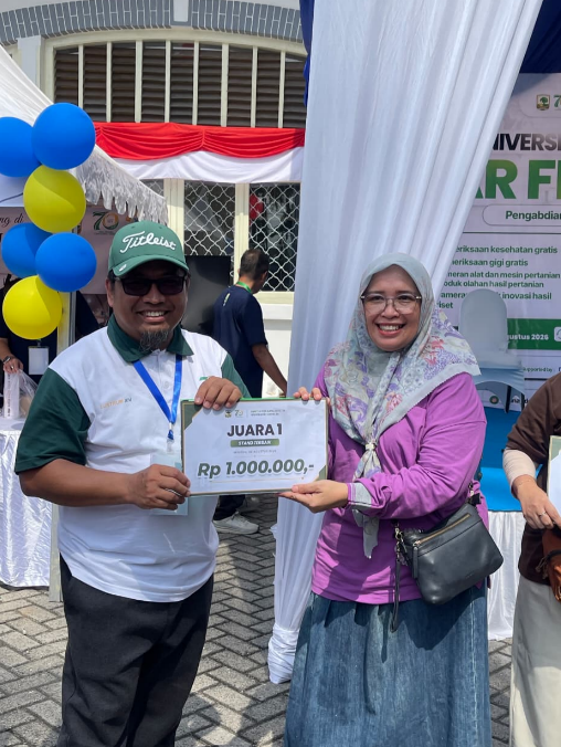 Inovasi dan Edukasi Memukau, Stand Faterna Unand Raih Juara 1 di CFD Dies Natalis Unand ke-70